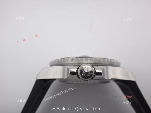 Rolex Submariner Black Ceramic / Black Rubber Strap Watch 7