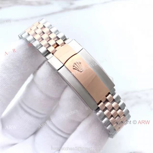 (EW) Swiss Diamond Rolex Replica Watch 2 Tone Rose Gold Rolex Datejust II ETA3255 7