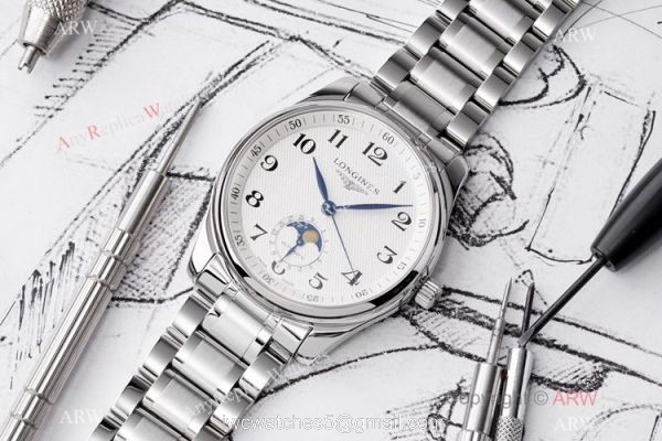 Swiss Copy Longines Master Collection Moonphase Watch Stainless Steel 40mm 7