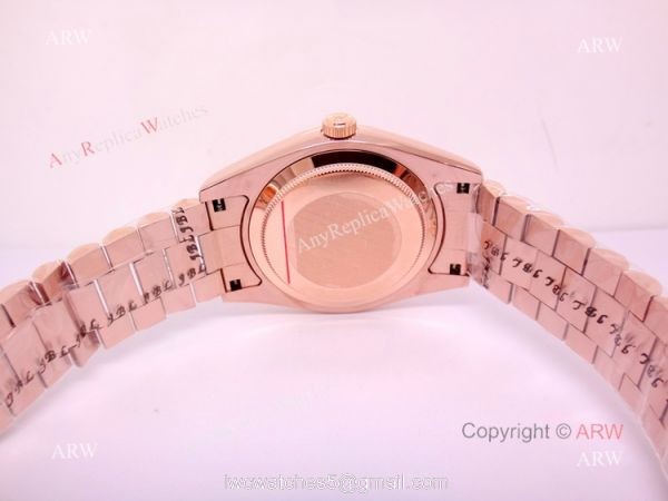 AAA Replica Rolex Day-Date Chocolate Face Watch New 40mm Case 7