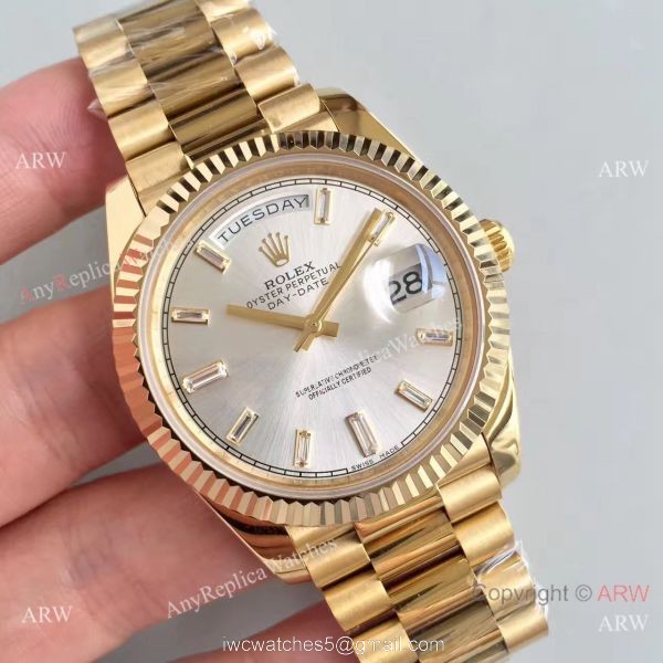 Rolex Day Date II Yellow Gold President Watchband Replica Watch 7