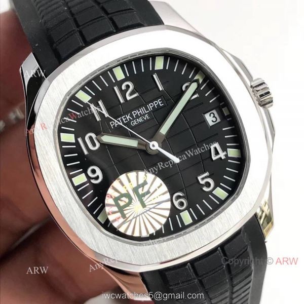 Best Replica Patek Philippe Aquanaut Ss Black Dial Watch Swiss Grade 7