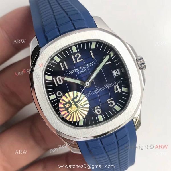 Fake Patek Philippe Aquanaut Swiss Cal324 Watch Blue Dial 7