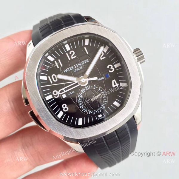 Swiss Grade Copy Patek Philippe Travel Time Watch SS Gray Dial 7