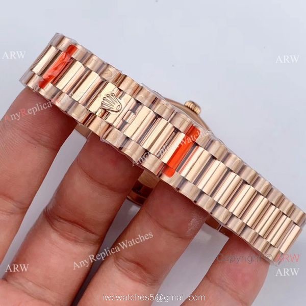 Swiss Replica Rolex Day date Rose Gold President EW Factory 3255 Watch 36mm 7