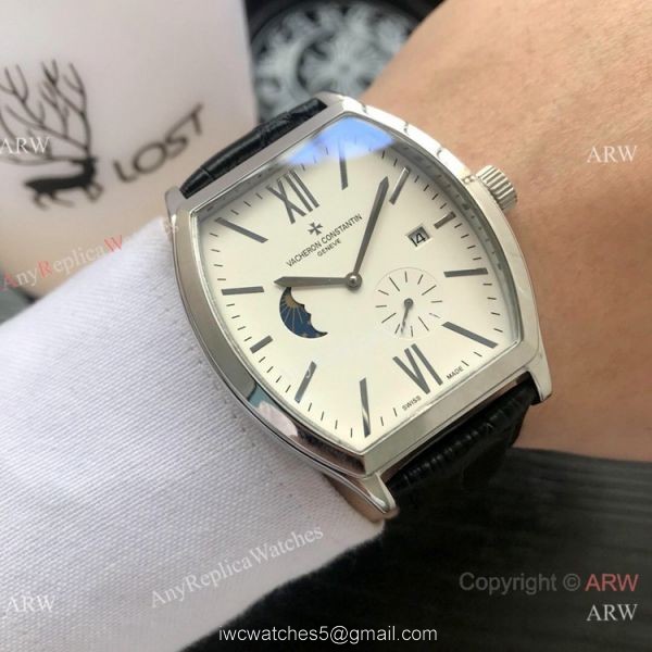 Replica Vacheron Constantin Malte Moonphase SS White Dial watch Wholesale 7