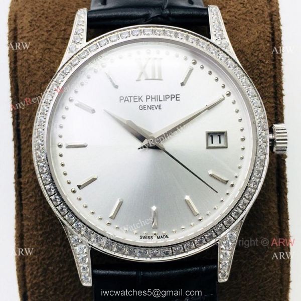 Super Clone Patek Philippe Calatrava PFF V2 Automatic Wrist SS Diamond Bezel 7