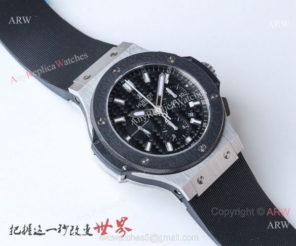 Swiss Copy Hublot Big Bang SS Black Dial Watches HBB V6 Factory 7