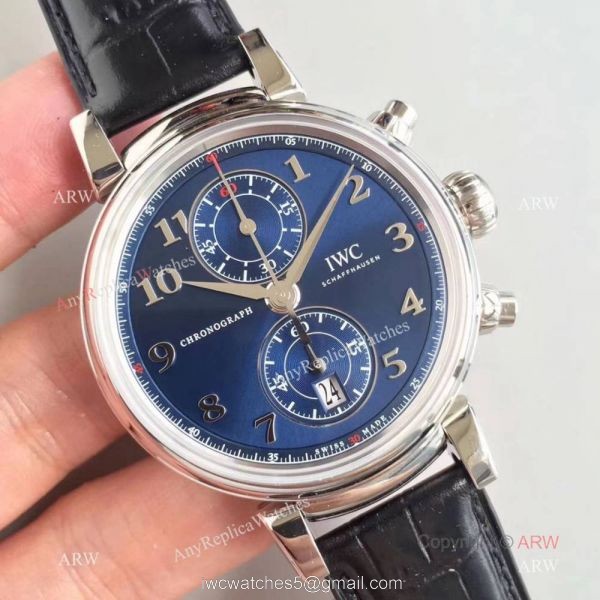 Swiss Grade Clone Da Vinci Chronorgaph 7750 Watch SS Blue Dial 7