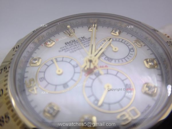 Swiss Replica Rolex Daytona Valjoux 7750 Mother of Pearl Dial Watch 7