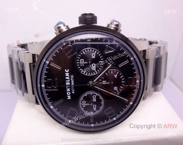 Swiss Grade Replica Montblanc Timewalker Chronograph Watch Black Ceramic 7
