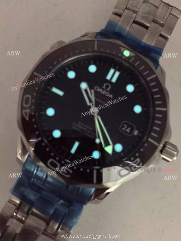 The 50th Anniversary Omega Replica Watches James Bond Black Dial 7