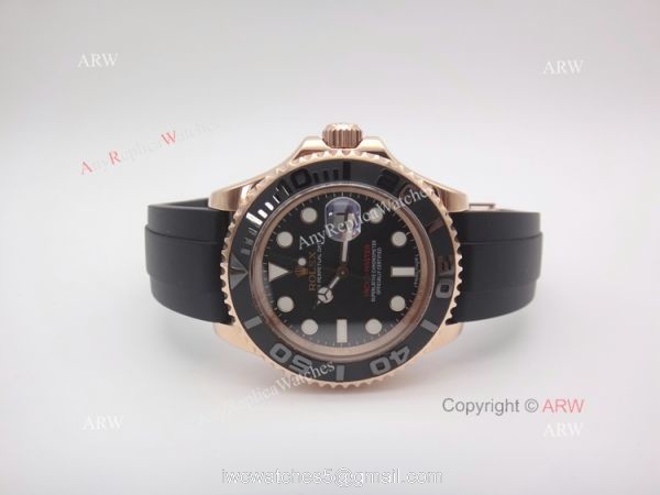 New Yachtmaster Replica Rolex Watch 116655 Rose Gold rubber watch Hot Sale 7