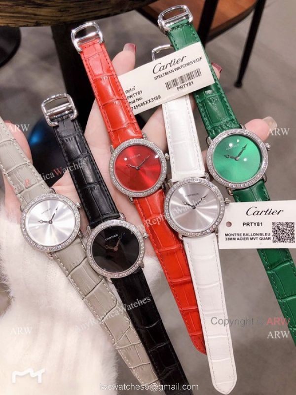 2019 New Cartier SS Diamond Watches Japan Quartz Best Replica 7