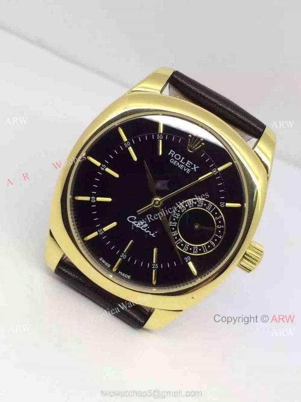 Swiss Grade Rolex Cellini watch Yellow Gold Rolex Geneve Fake Watch 7