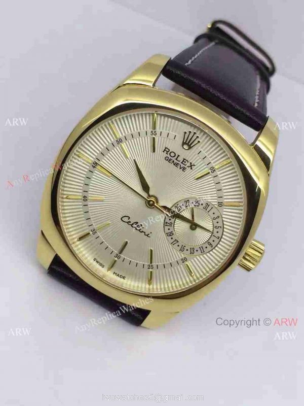 New Replica Rolex Cellini watch Gold Case Silver Dial Swiss Grade 7