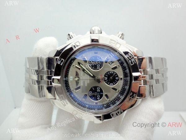 Breitling Chronomat B01 Stainless Steel Replica Watch Gray Dial 7