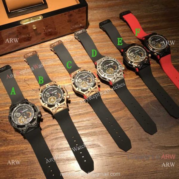 Swiss Copy Hublot Techframe Ferrari 70th Anniversary Watch SS Skeleton Case 7