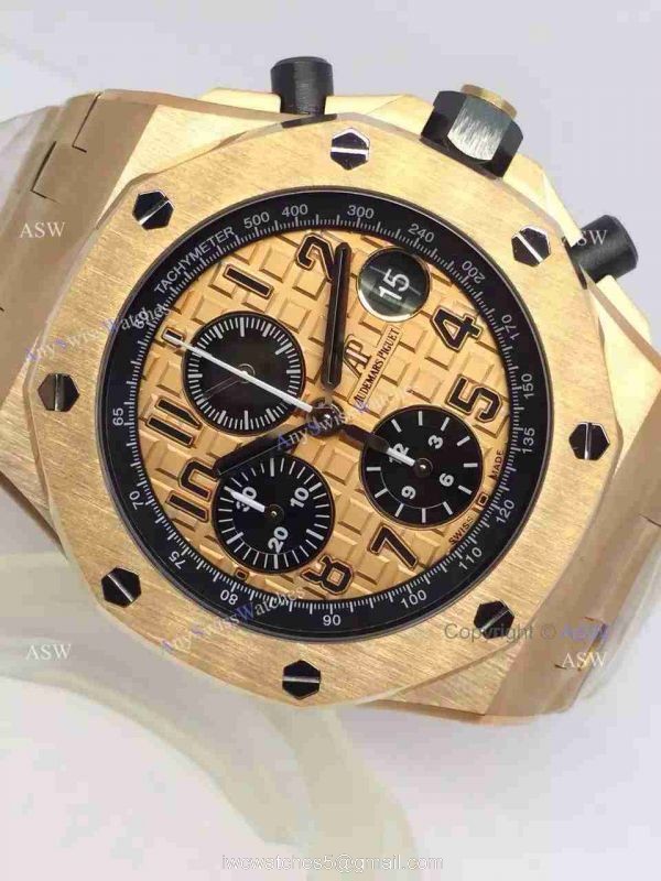 Knockoff Audemars Piguet Rose Gold Watch / Rose Gold Dial Swiss Grade 7