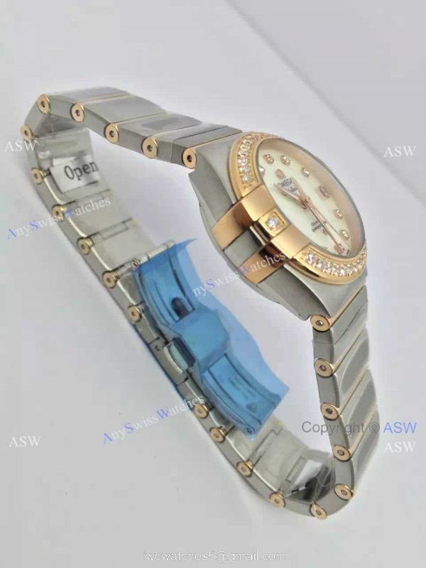 Replica Swiss Omega Constellation Watch Diamond Dial 7