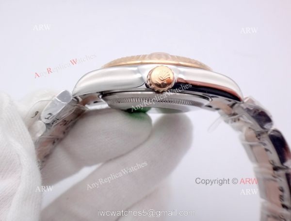 High Quality Copy Rolex Oyster Datejust Ladies Watch 2-Tone Rose Gold Pink Roman 7