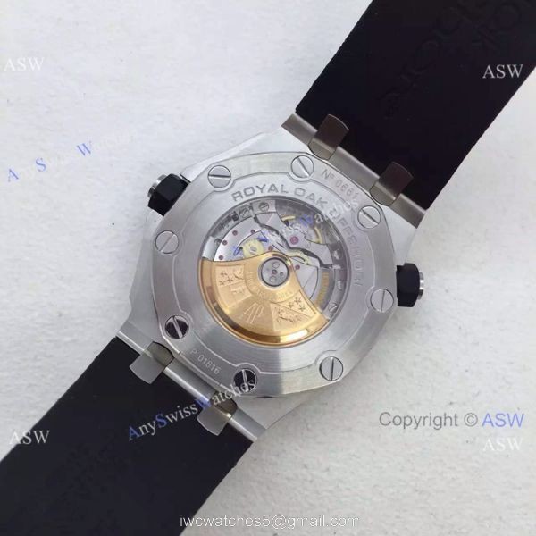 Swiss AAA Replica Audemars Piguet Royal Oak Diver 15710 Black Rubber Strap 7