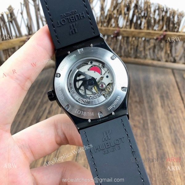 Copy Hublot Classic Fusion Black Case Automatic Watches 42mm 7