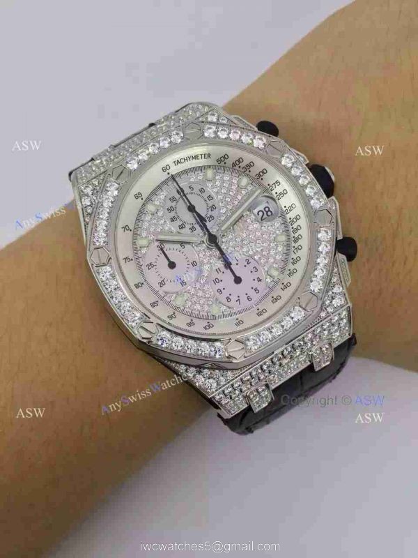 Swiss Replica Audemars Piguet Watch Diamond Dial / Diamond Case 7