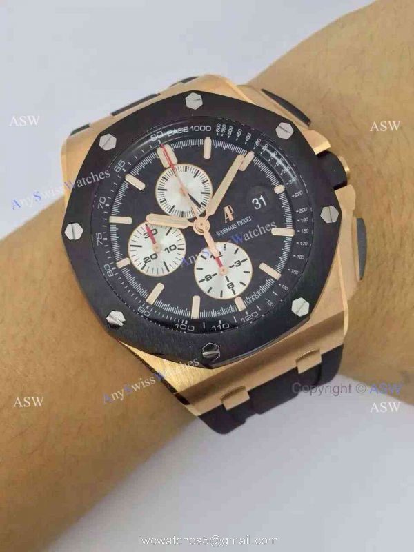 Swiss Audemars Piguet Royal Oak Offshore EARRICHELLO Replica Watch ROSE GOLD 7