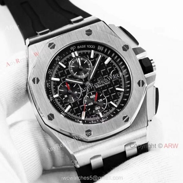 Royal Oak Offshore Audemars Piguet Knock off Watch Rubber Strap Black Dial 7