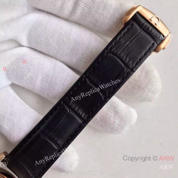(OM)Copy Swiss Omega Speedmaster 9301 Gold Case Leather Strap Watch 7
