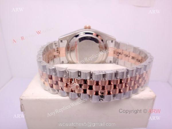 Copy Rolex Datejust 41mm 2-Tone Rose Gold Diamond Men Watch 41mm 7