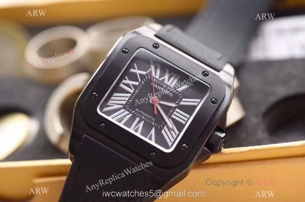 Cartier Santos 100th Anniversary Black Watch Swiss Grade Replica 7