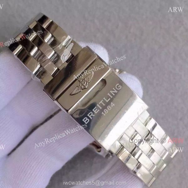 Replica Breitling Chronomat B01 SS Silver Dial Chronograph Watch 7