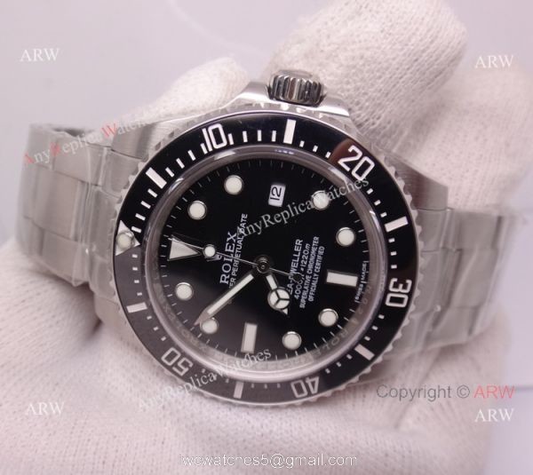NEW UPGRADED Replica Rolex Sea-Dweller 4000m SS Watch Black Ceramic Bezel 7