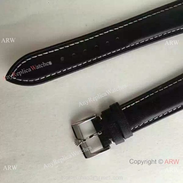Grade 1A Replica Rolex Cellini Danaos Watch Black Face Stainless Steel 7