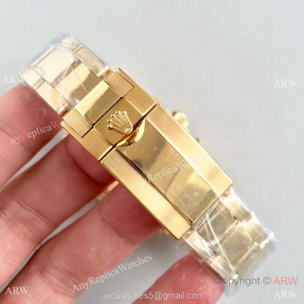 JF Replica Swiss 7750 Rolex Daytona All Gold Chronograph Watch 7
