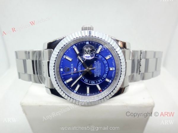 High Quality Replica Rolex Sky-Dweller Blue Face Sapphire glass 40mm Watch 7