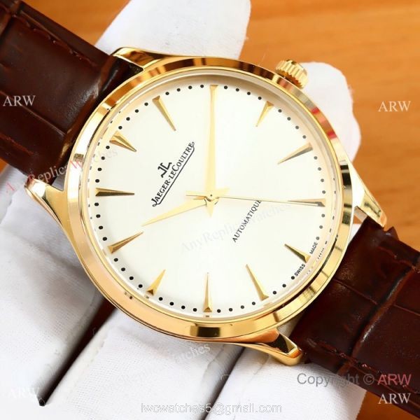 Best Copy Jaeger LeCoultre Master Ultra thin Men Watches SS Black Dial 7