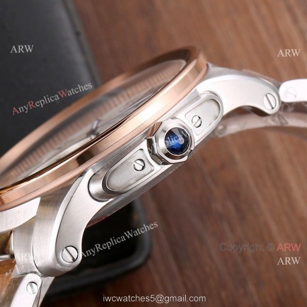 High Quality Replica Cartier Calibre de Cartier 2 Tone Rose Gold Watches 7