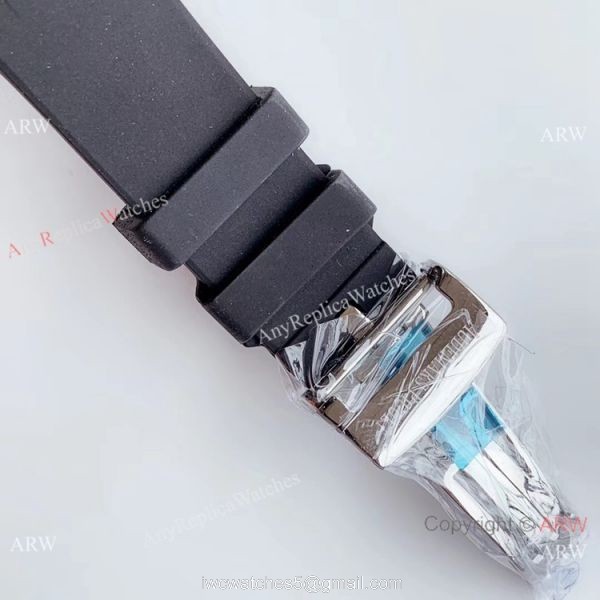 BF Replica Audemars Piguet Royal Oak Chronograph Watch White Face Rubber Strap 7