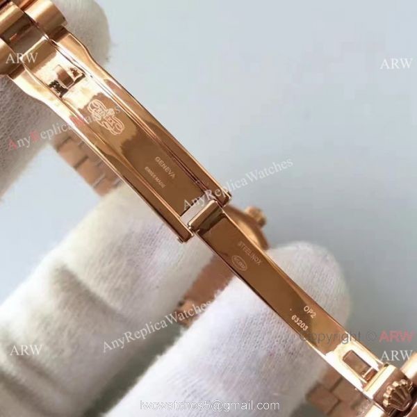Rolex Lady Datejust 26mm Copy Watch Rose Gold Brown Dial 7