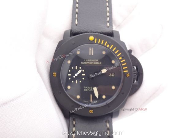 Panerai Luminor Submersible Ceramica PAM508 Replica Watch Brown Markers 7