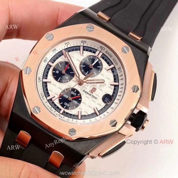 Audemars Piguet Royal Oak Offshore Rose Gold White Face Replica Watch 7
