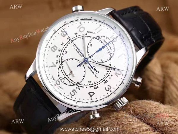 Newest Fake IWC Portugieser Rattrapante IW371215 SS Blue Markers Watch 41mm 7
