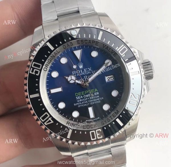 AR Factory Rolex Deepsea Sea Dweller Ref.116660 D-Blue Dial Swiss ETA 3135 Watch 44 mm 7