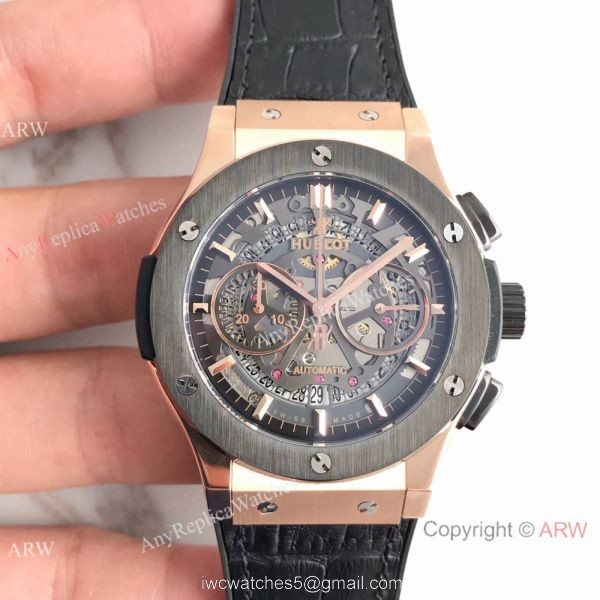 Swiss Grade 7750 Replica Hublot Big Bang Rose Gold 44mm Watch 7
