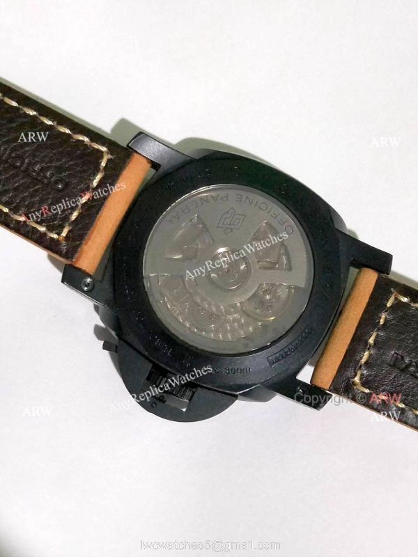 Copy Panerai Luminor GMT PAM0441 Watch Black Steel 44mm 7