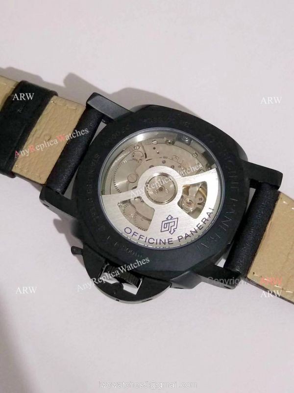 New Panerai PAM 233 Luminor GMT 8 Days Black Steel Case Watch 7