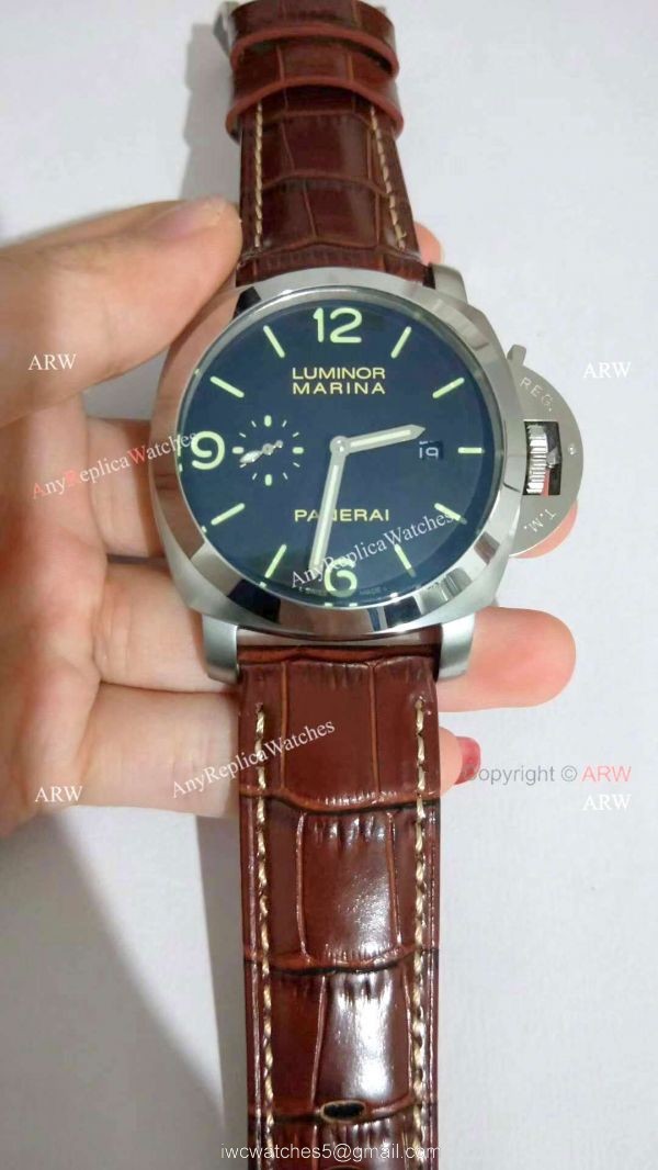 Panerai Luminor Marina PAM00312 SS Black Dial Watch Best Replica 7